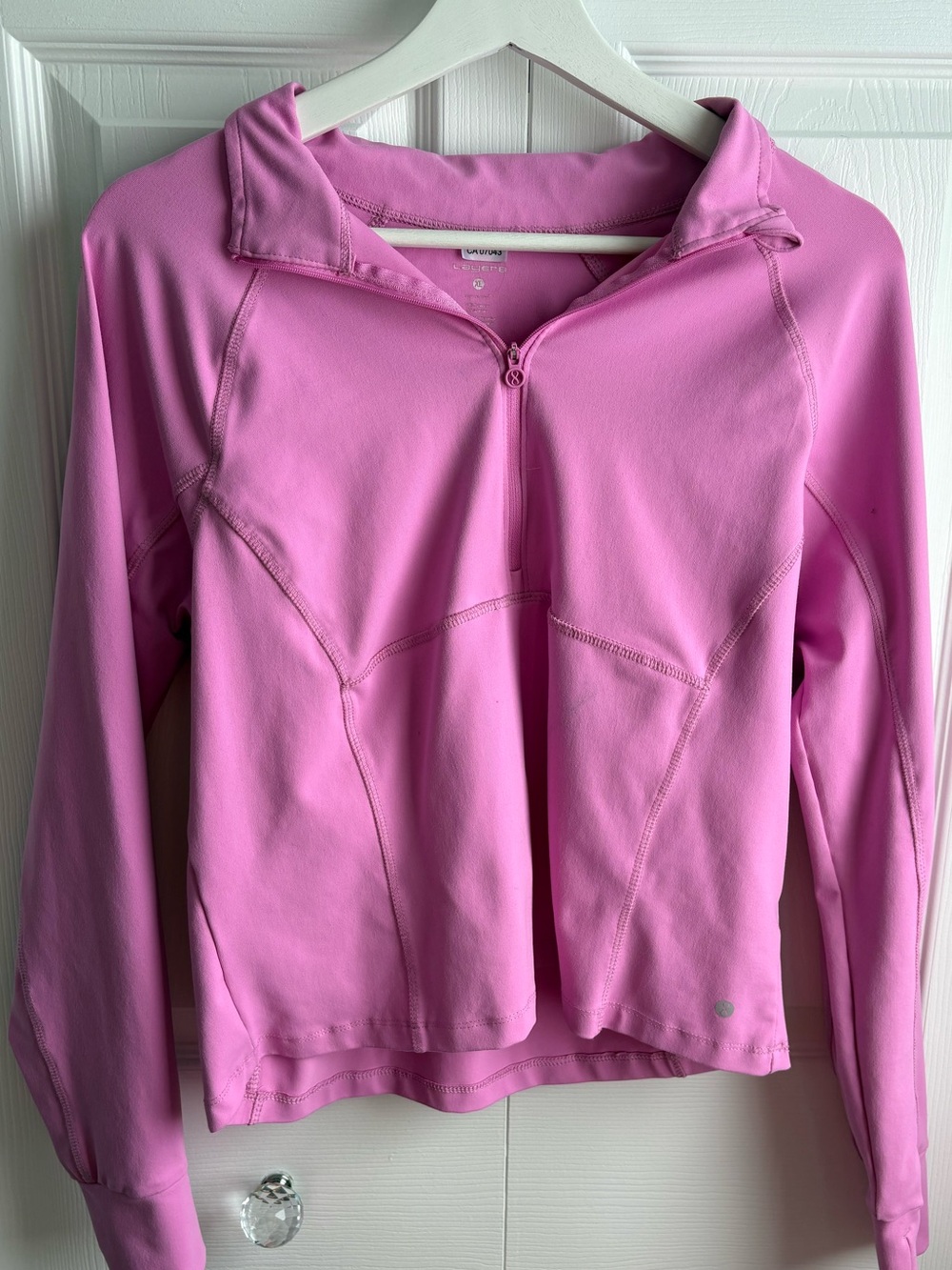 Pink Women's Half-Zip Performance Hoodie
